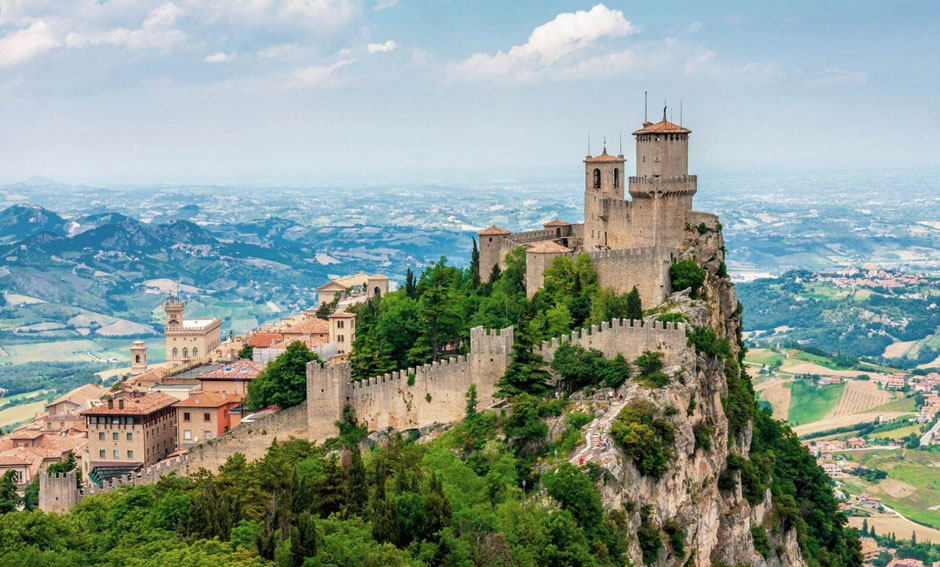 San Marino vista dall'alto